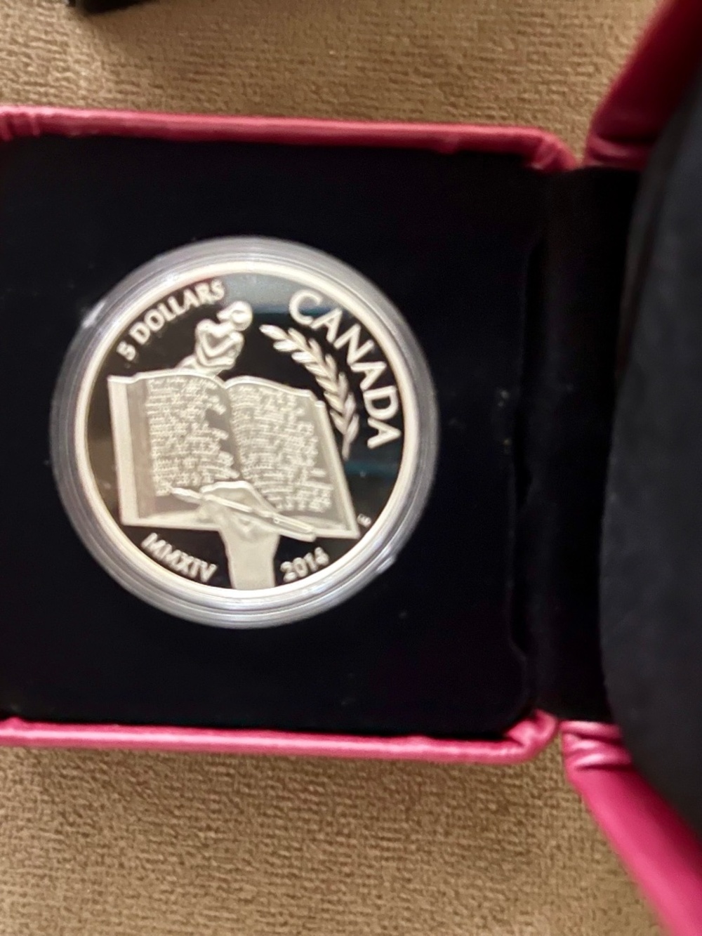 Canadian $5 Silver Coin - 2014 Alice Munro